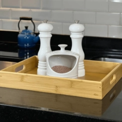 Porta Sal de Cerâmica 11 cm Branco Le Creuset