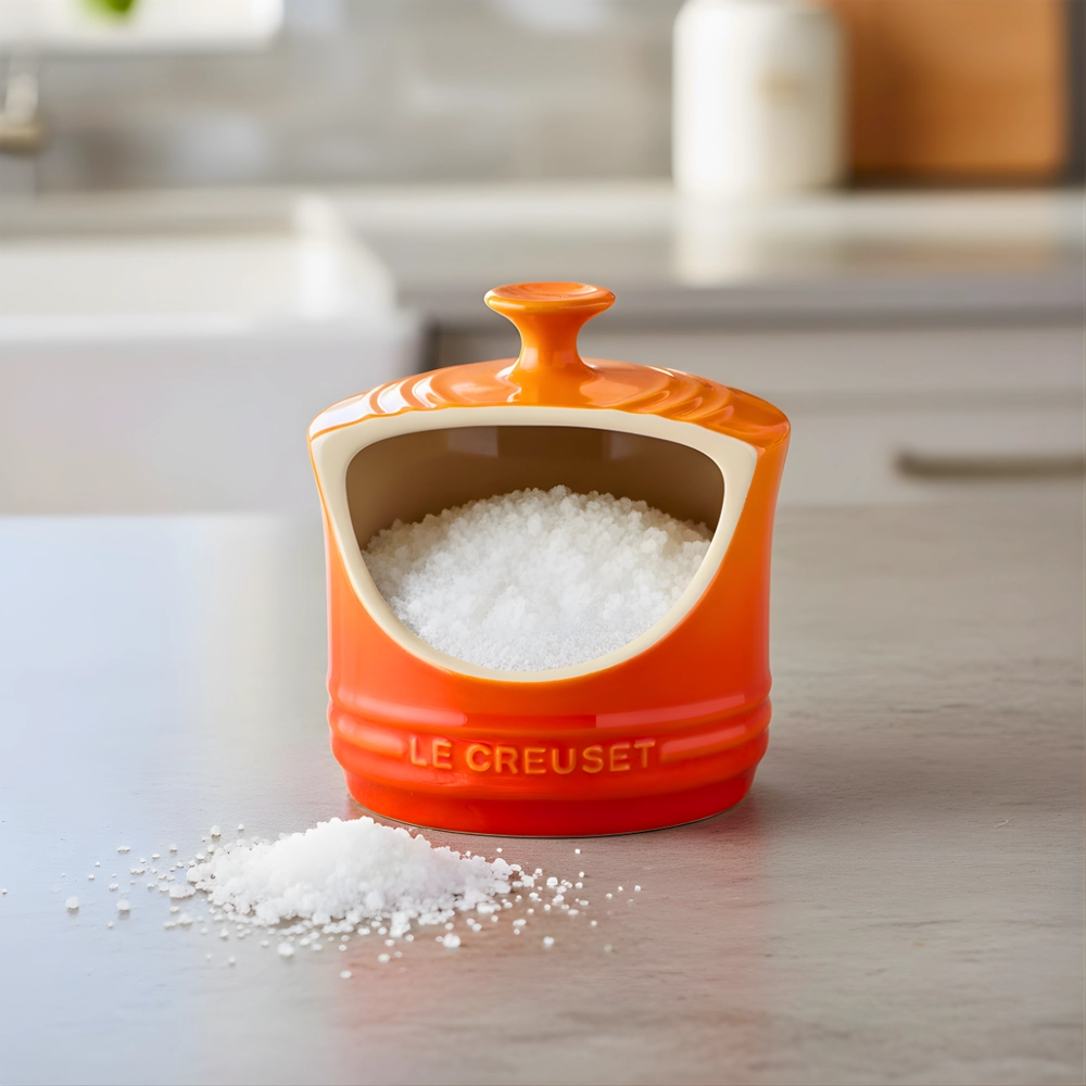 Porta Sal de Cerâmica 11 cm Laranja Le Creuset