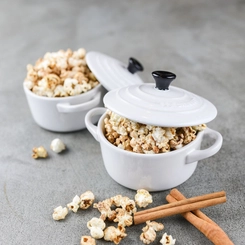 Mini Cocotte de Cerâmica Botão Preto 10 cm Branco Le Creuset