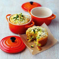 Mini Cocotte de Cerâmica Botão Preto 10 cm Laranja Le Creuset