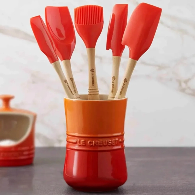 Porta Utensílios Signature em Cerâmica 1,1L Laranja Le Creuset