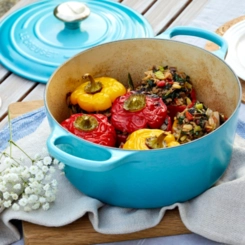 Panela Redonda Signature 22 cm Azul Caribe Le Creuset