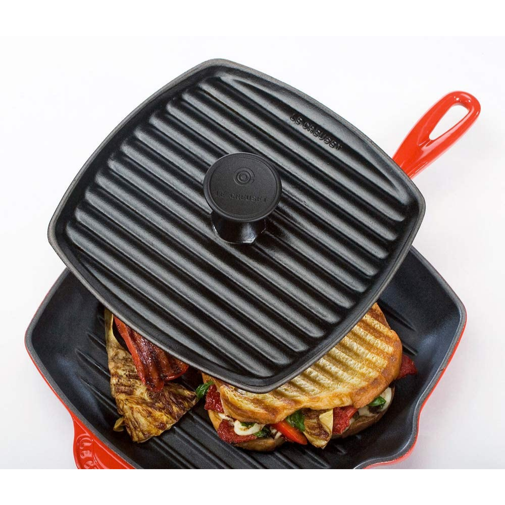 Panini Press de Ferro Fundido 26 cm Preto Le Creuset Loja Cheff