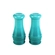 Saleiro e Pimenteiro de Cerâmica 110 ml Azul Caribe Le Creuset
