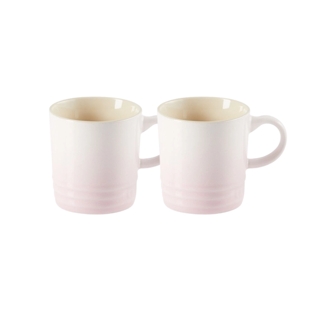 Jogo 2 Canecas Espresso de Cerâmica 100 ml Shell Pink Le Creuset