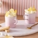 Jogo 4 Canecas Espresso de Cerâmica 100 ml Shell Pink Le Creuset