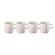 Jogo 4 Canecas Espresso de Cerâmica 100 ml Shell Pink Le Creuset