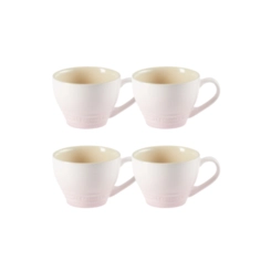 Jogo 4 Canecas Bistrô de Cerâmica 400 ml Shell Pink Le Creuset