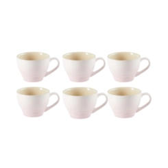 Jogo 6 Canecas Bistrô de Cerâmica 400 ml Shell Pink Le Creuset