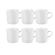 Jogo 6 Canecas Cappuccino de Cerâmica 200 ml Branco Le Creuset