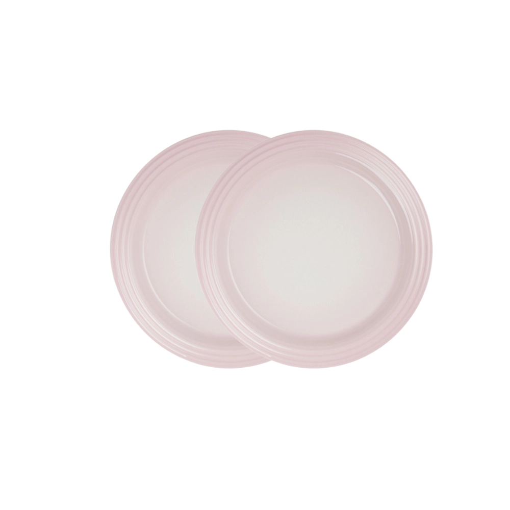 Jogo de 2 Pratos Rasos de Cerâmica 22 cm Shell Pink Le Creuset