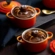 Jogo 2 Mini Cocotte de Cerâmica 10 cm Laranja Le Creuset
