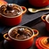 Jogo 4 Mini Cocotte de Cerâmica 10 cm Laranja Le Creuset