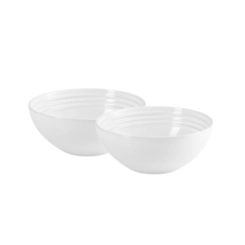 Jogo de 2 Bowls para Cereal de Cerâmica 16 cm Branco Le Creuset