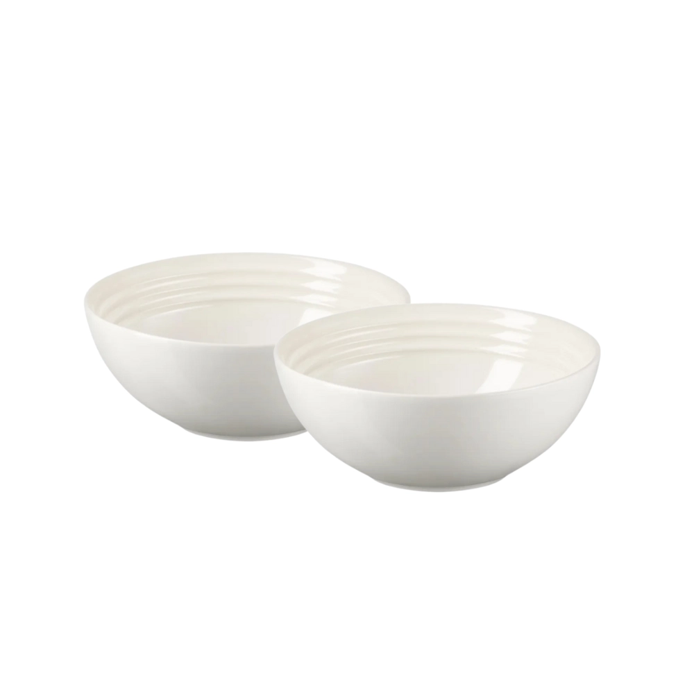Jogo de 2 Bowls para Cereal de Cerâmica 16 cm Meringue Le Creuset