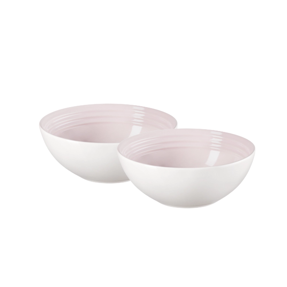 Jogo de 2 Bowls para Cereal de Cerâmica 16 cm Shell Pink Le Creuset