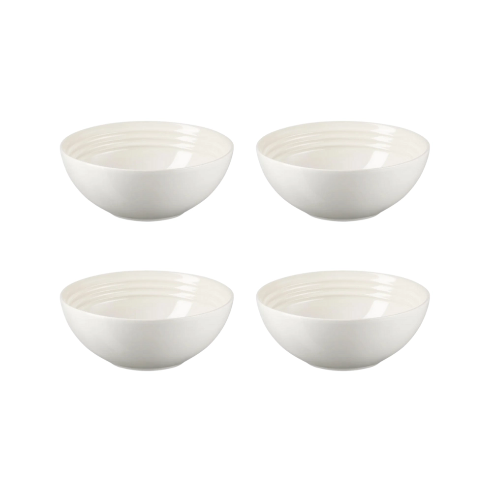 Jogo de 4 Bowls para Cereal de Cerâmica 16 cm Meringue Le Creuset
