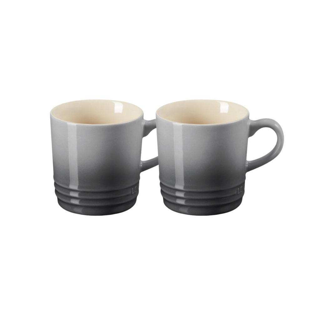 Jogo 2 Canecas Espresso de Cerâmica 100 ml Flint Le Creuset