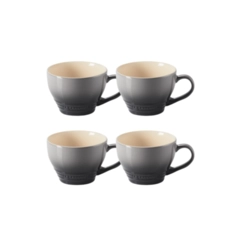 Jogo 4 Canecas Bistrô de Cerâmica 400 ml Flint Le Creuset