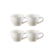 Jogo 4 Canecas Bistrô de Cerâmica 400 ml Meringue Le Creuset