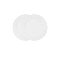 Jogo de 2 Pratos Rasos de Cerâmica 22 cm Branco Le Creuset