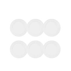 Jogo de 6 Pratos Rasos de Cerâmica 22 cm Branco Le Creuset