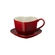 Caneca Coração com Pires em Cerâmica 220 ml Vermelho Le Creuset