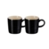 Jogo 2 Canecas Espresso de Cerâmica 100 ml Preto Le Creuset