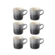 Jogo 6 Canecas Espresso de Cerâmica 100 ml Flint Le Creuset