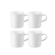 Jogo 4 Canecas de Chá de Cerâmica 350 ml Branco Le Creuset