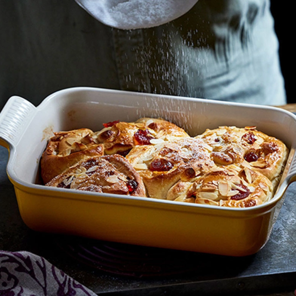 Travessa Retangular de Cerâmica Heritage 26 cm Nectar Le Creuset