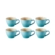 Jogo 6 Canecas Bistrô de Cerâmica 400 ml Azul Caribe Le Creuset