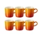 Jogo 6 Canecas Cappuccino de Cerâmica 200 ml Laranja Le Creuset
