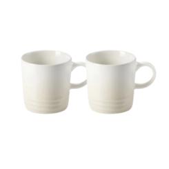 Jogo 2 Canecas Cappuccino de Cerâmica 200 ml Meringue Le Creuset