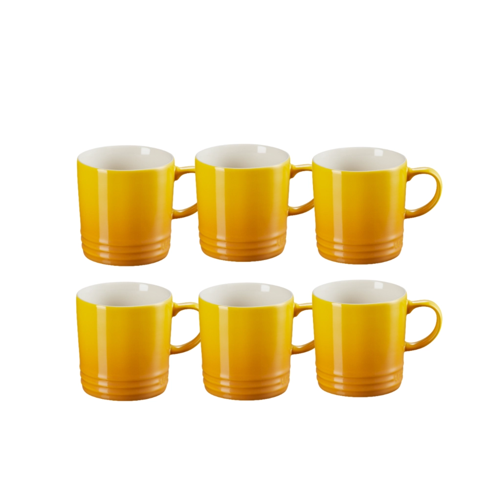 Jogo 6 Canecas de Chá de Cerâmica 350 ml Nectar Le Creuset