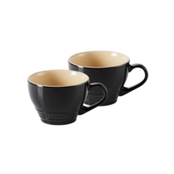 Jogo 2 Canecas Bistrô de Cerâmica 400 ml Preto Le Creuset