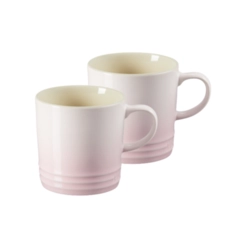 Jogo 2 Canecas de Chá de Cerâmica 350 ml Shell Pink Le Creuset