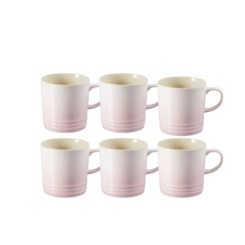 Jogo 6 Canecas de Chá de Cerâmica 350 ml Shell Pink Le Creuset