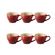 Jogo 6 Canecas Bistrô de Cerâmica 400 ml Vermelho Le Creuset