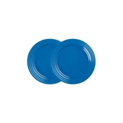 Jogo de 2 Pratos Rasos de Cerâmica 17 cm Azul Marseille Le Creuset