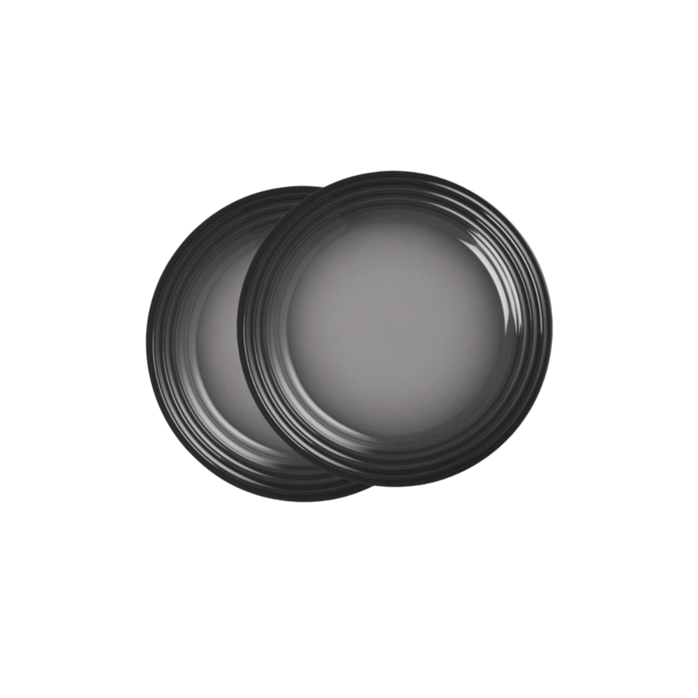 Jogo de 2 Pratos Rasos de Cerâmica 22 cm Flint Le Creuset