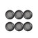 Jogo de 6 Pratos Rasos de Cerâmica 22 cm Flint Le Creuset
