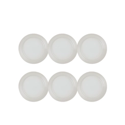 Jogo de 6 Pratos Rasos de Cerâmica 22 cm Meringue Le Creuset