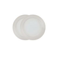 Jogo de 2 Pratos Rasos de Cerâmica 22 cm Meringue Le Creuset