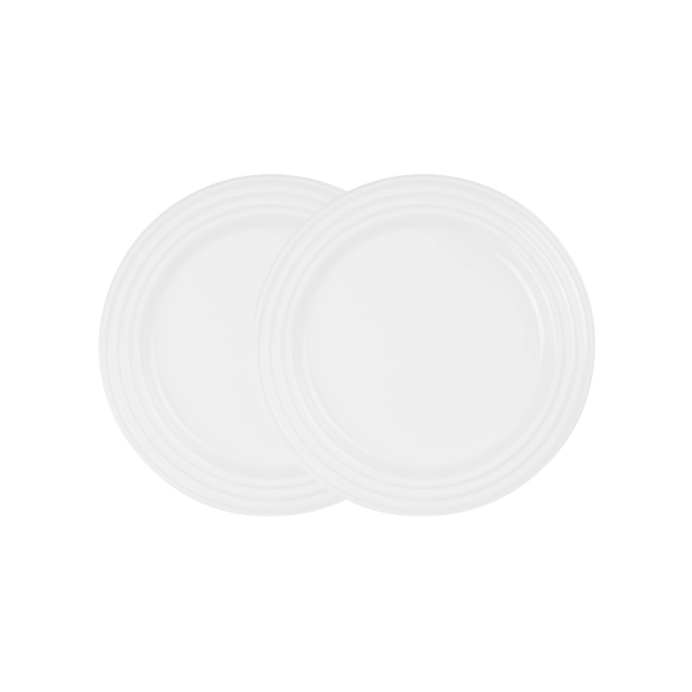 Jogo de 2 Pratos Rasos de Cerâmica 27 cm Branco Le Creuset
