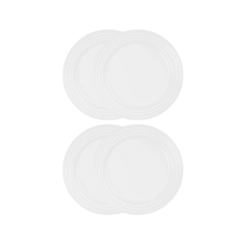 Jogo de 4 Pratos Rasos de Cerâmica 27 cm Branco Le Creuset