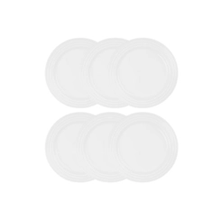 Jogo de 6 Pratos Rasos de Cerâmica 27 cm Branco Le Creuset