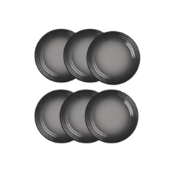 Jogo de 6 Pratos Rasos de Cerâmica 27 cm Flint Le Creuset