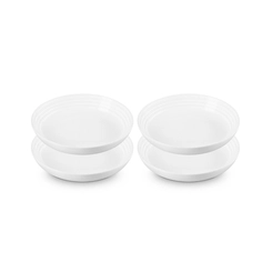 Jogo de 4 Pratos Fundos de Cerâmica 22 cm Branco Le Creuset