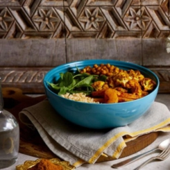 Bowl para Servir Redondo de Cerâmica 2,2 Litros Azul Caribe Le Creuset